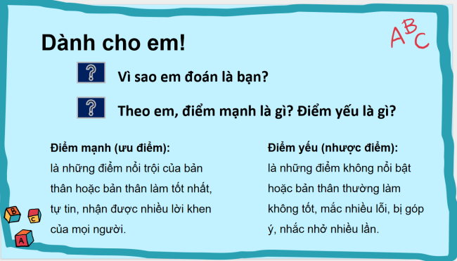 PowerPoint Đạo đức 3 Bài 8: Khám phá điểm mạnh, điểm yếu của bản thân