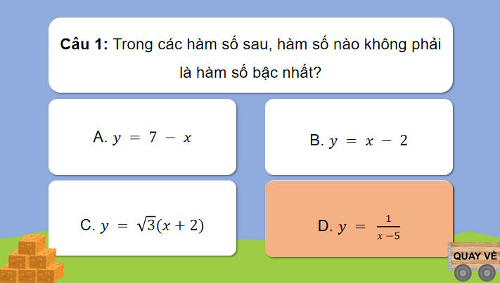 Trò chơi khởi động Toán 8 Luyện tập chung trang 55