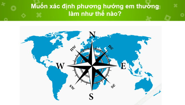 PowerPoint Địa lí 6 Bài 8: Thực hành xác định phương hướng ngoài thực tế