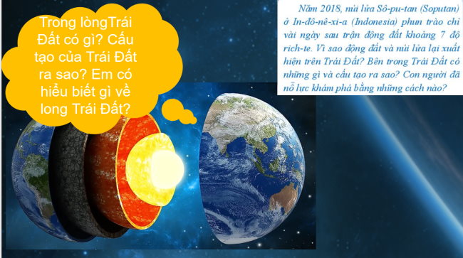 PowerPoint Địa lí 6 Bài 9: Cấu tạo của Trái Đất. Động đất và núi lửa