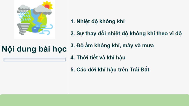 PowerPoint Địa lí 6 Bài 13: Thời tiết và khí hậu. Các đới khí hậu trên trái đất