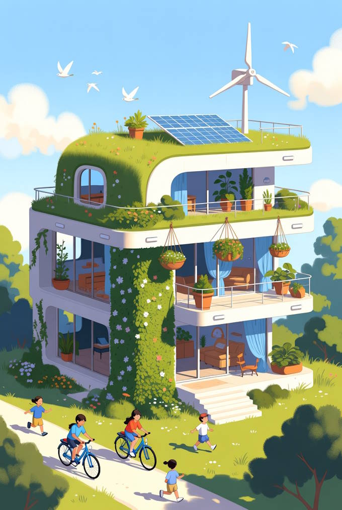 Vẽ tranh Ngôi nhà mơ ước