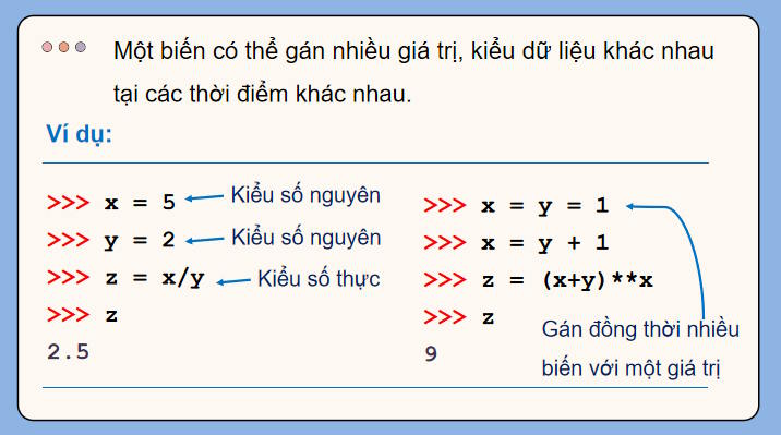 Biến và lệnh gán