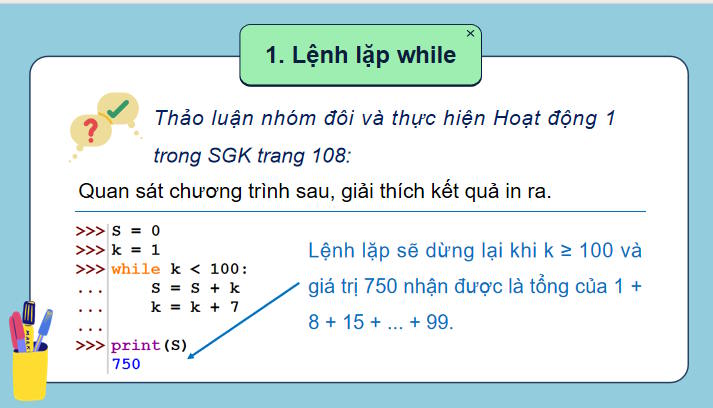 Câu lệnh lặp while