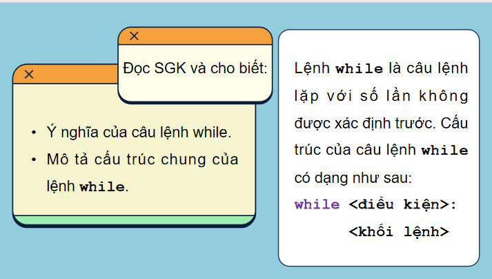 Câu lệnh lặp while