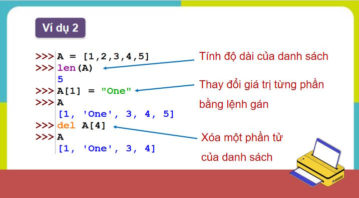 Kiểu dữ liệu danh sách