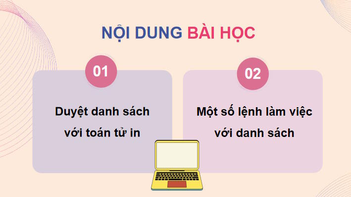 Một số lệnh làm việc với dữ liệu danh sách