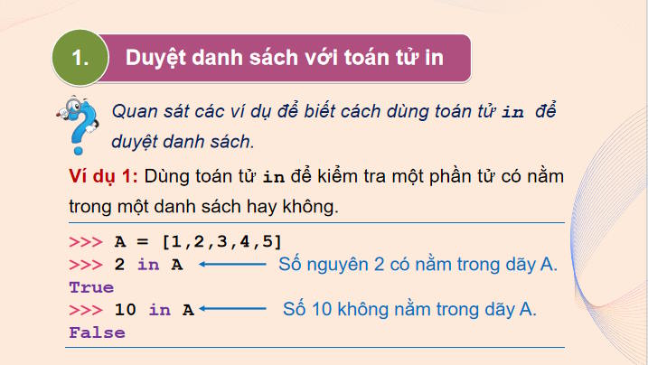 Một số lệnh làm việc với dữ liệu danh sách