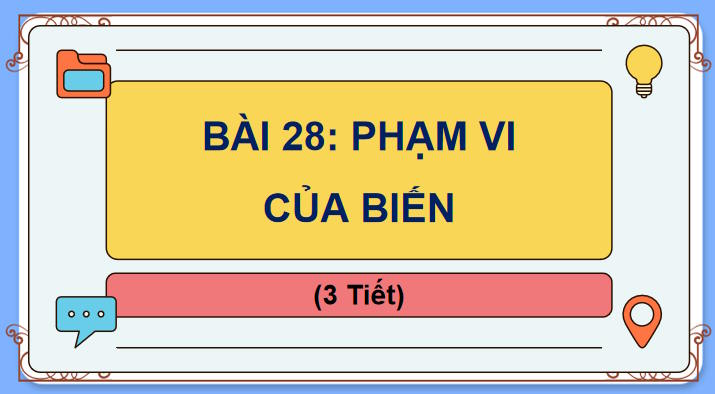 Phạm vi của biến