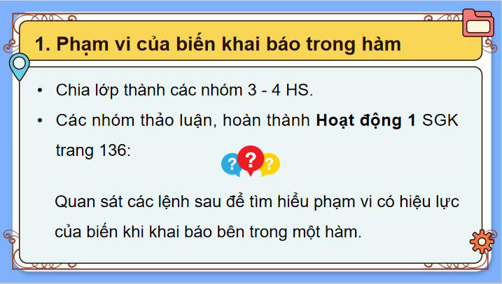 Phạm vi của biến