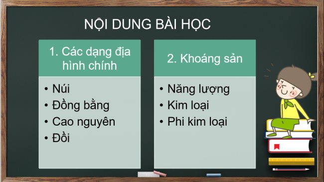 PowerPoint Địa lí 6 Bài 11: Các dạng địa hình chính. Khoáng sản