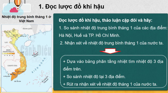 PowerPoint Địa lí 6 Bài 16: Thực hành: Đọc lược đồ khí hậu và biểu đồ nhiệt độ - lượng mưa