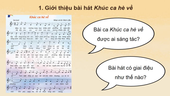 PowerPoint Âm nhạc 5 Tiết 31: Hát Khúc ca hè về
