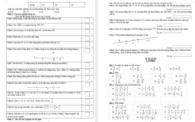 Đề cương học kì 2 môn Toán 6 Kết nối tri thức