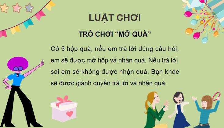 Trò chơi khởi động Tin học 7 Bài 12