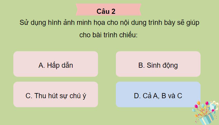 Trò chơi khởi động Tin học 7 Bài 12