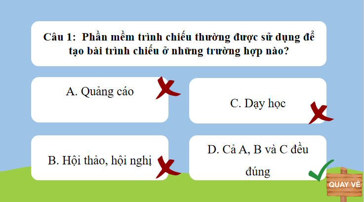 Trò chơi khởi động Tin học 7 Bài 13