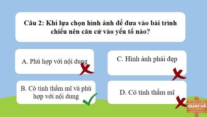 Trò chơi khởi động Tin học 7 Bài 13
