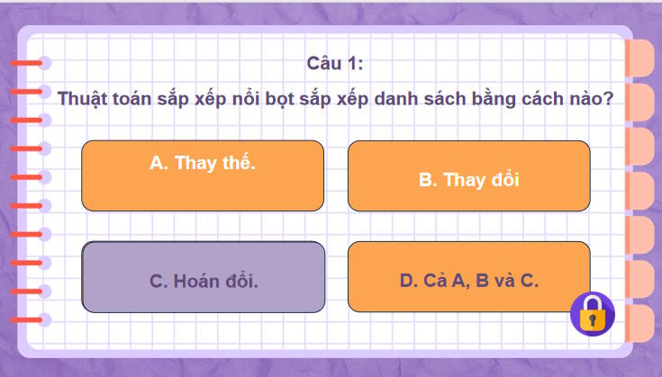 Trò chơi khởi động Tin học 7 Bài 16