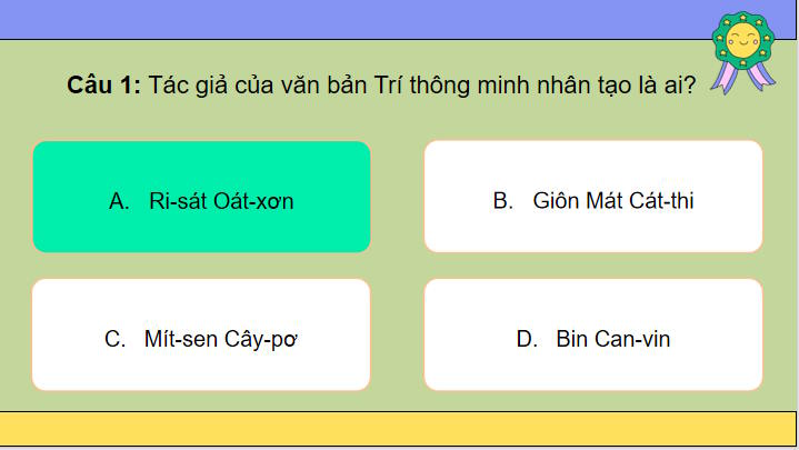 Ngữ văn 11 Bài 8: Trí thông minh nhân tạo