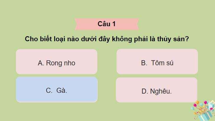 Trò chơi khởi động Công nghệ 7 Bài 14