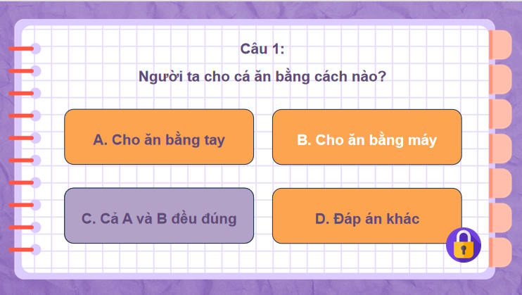 Trò chơi khởi động Công nghệ 7 Ôn tập chương 4