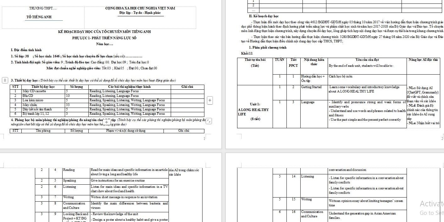 KHGD tích hợp AI Tiếng Anh 11 Global Success
