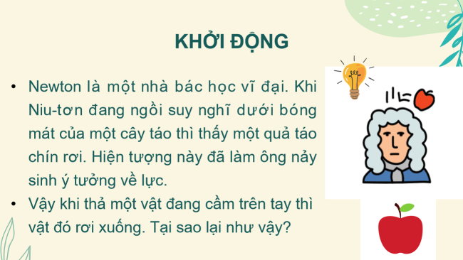 PowerPoint Khoa học tự nhiên 6 Bài 37: Lực hấp dẫn và trọng lượng