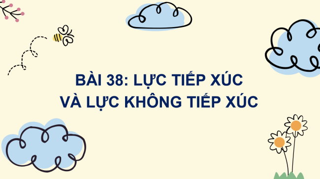 PowerPoint Khoa học tự nhiên 6 Bài 38: Lực tiếp xúc và lực không tiếp xúc