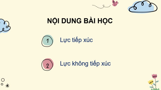 PowerPoint Khoa học tự nhiên 6 Bài 38: Lực tiếp xúc và lực không tiếp xúc