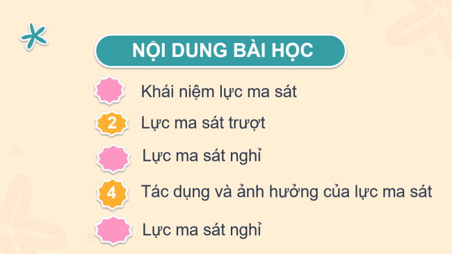 PowerPoint Khoa học tự nhiên 6 Bài 40: Lực ma sát