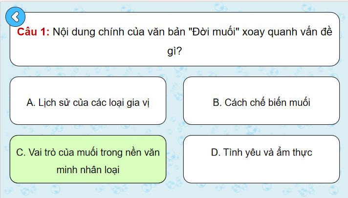 Trò chơi khởi động Ngữ văn 11 Bài 9