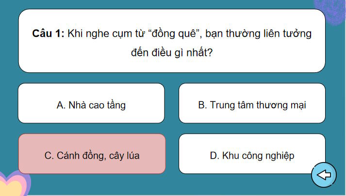 Trò chơi khởi động Ngữ văn 12: Khúc đồng quê