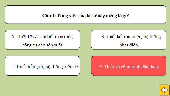 Trò chơi khởi động Công nghệ 8 Bài 18