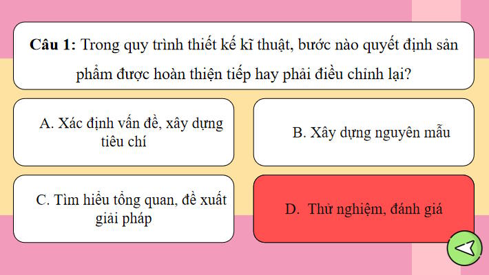 Trò chơi khởi động Công nghệ 8 Ôn tập chương 5