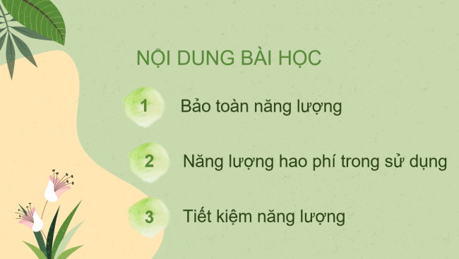 PowerPoint Khoa học tự nhiên 6 Bài 42: Bảo toàn năng lượng và sử dụng năng lượng