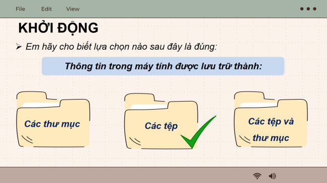 PowerPoint Tin học 3 Bài 2: Cây thư mục
