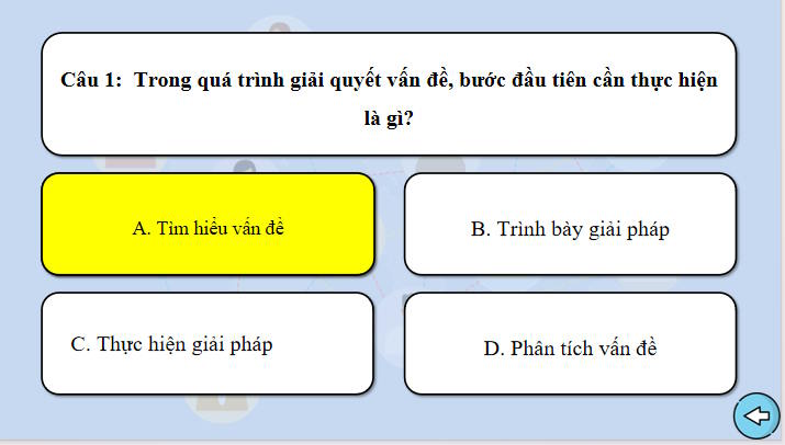 Trò chơi khởi động Tin học 9 Bài 14