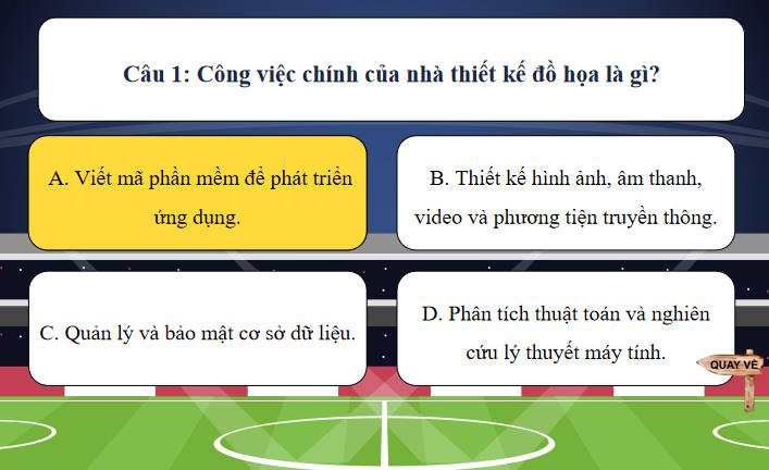 Trò chơi khởi động Tin học 9 Bài 17
