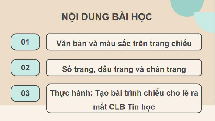 Định dạng nâng cao cho trang chiếu