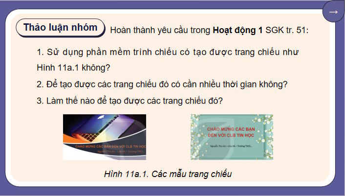 Sử dụng bản mẫu tạo bài trình chiếu