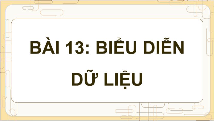Biểu diễn dữ liệu