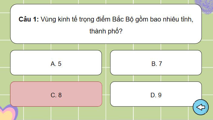 Trò chơi khởi động Địa lí 9 Bài 13