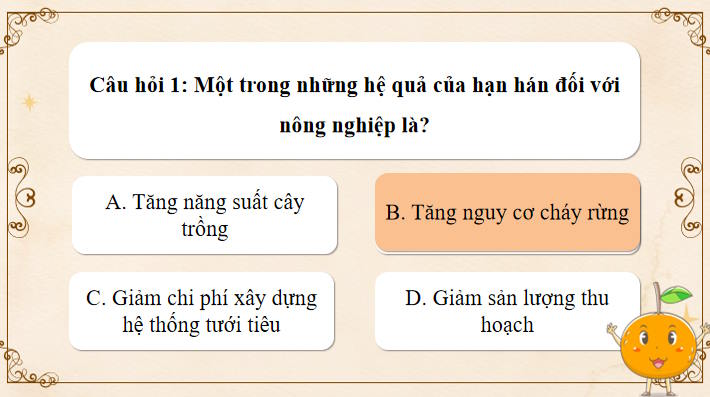 Trò chơi khởi động Địa lí 9 Bài 16