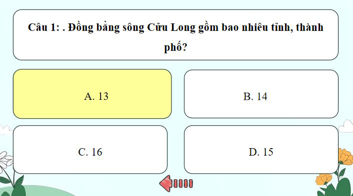 Trò chơi khởi động Địa lí 9 Bài 20
