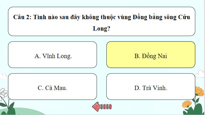 Trò chơi khởi động Địa lí 9 Bài 20