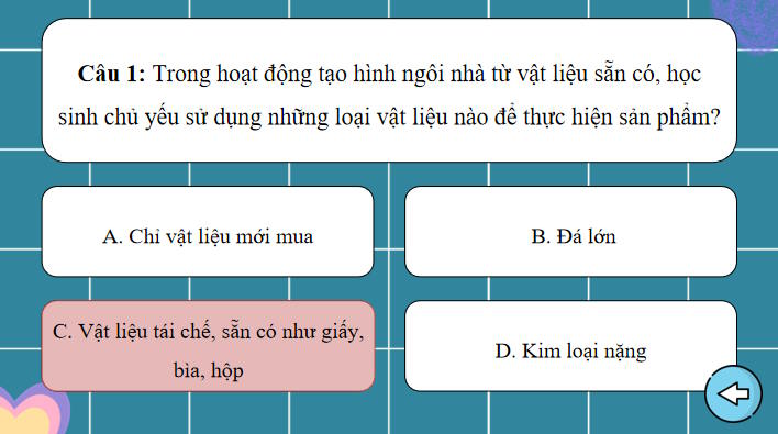 Trò chơi khởi động Mĩ thuật 7 Bài 11