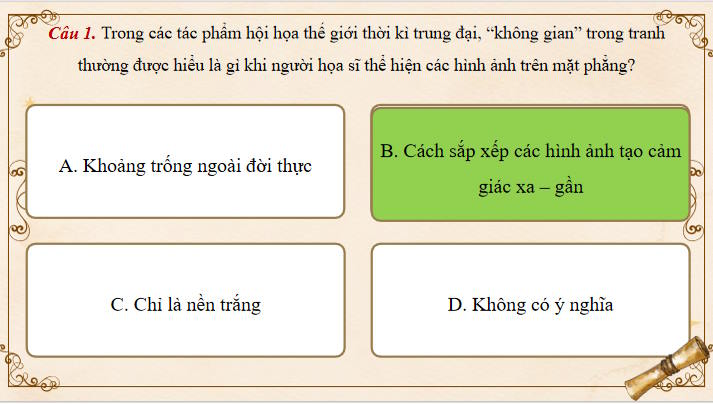 Trò chơi khởi động Mĩ thuật 7 Bài 7
