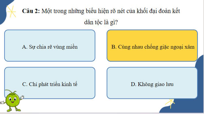 Trò chơi khởi động Lịch sử 10 Bài 14