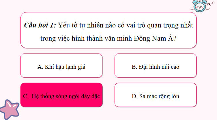 Trò chơi khởi động Lịch sử 10 Bài 9